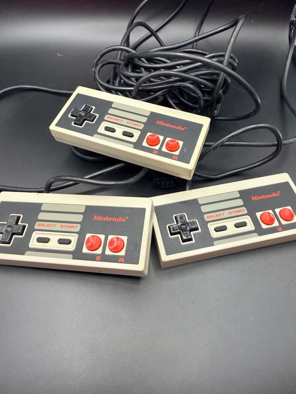 Lot of 3 Original Nintendo NES-004 Controllers